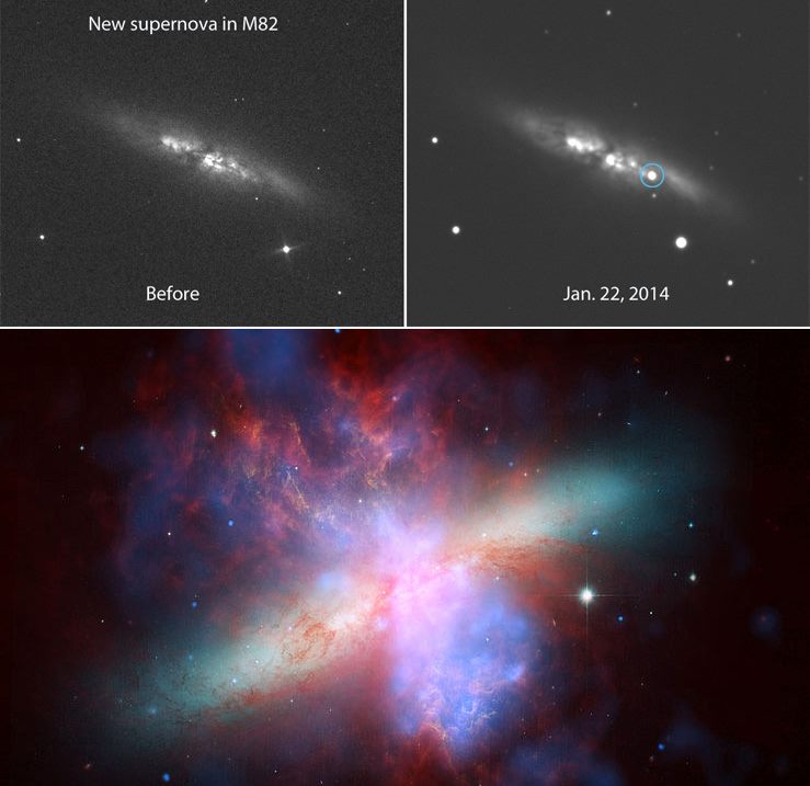 M82 De Supernova Patlamasi Kozmik Anafor Turkiye Nin Astronomi Kaynagi